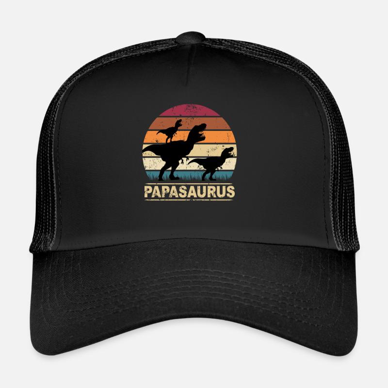 Papa Saurus Dino Zwillinge Papasaurus Dinosaurier Trucker Cap