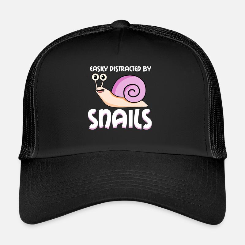 Snails Saying Snails Snail - Trucker Cap - black/black