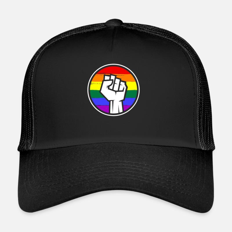 LGBT - Trucker Cap - Schwarz/Schwarz