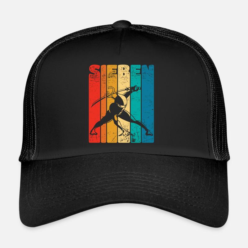 Retro Sieben 7 Jahre 7 . Geburtstag Ninja Trucker Cap
