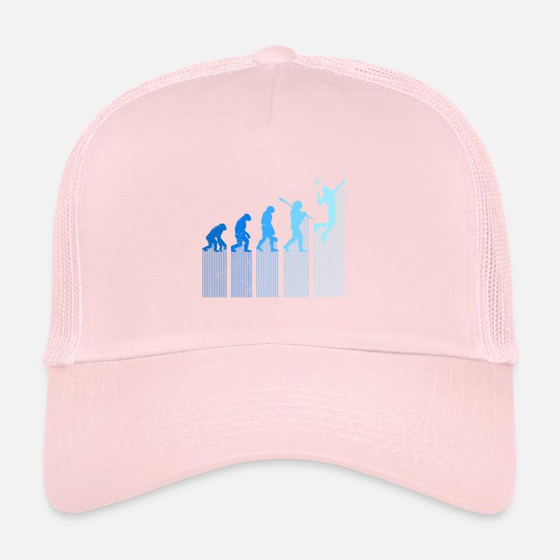 Joueur de badminton Evolution Singe Développement Humain Casquette trucker 