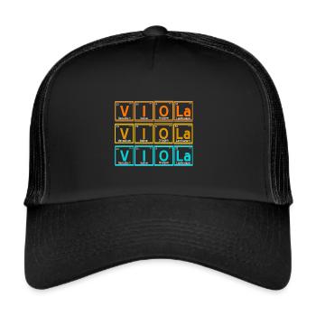 Viola - periodensystem - Trucker Cap - Schwarz/Schwarz - Vorne