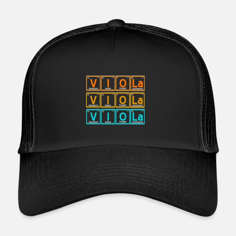 Viola - periodensystem - Trucker Cap - Schwarz/Schwarz
