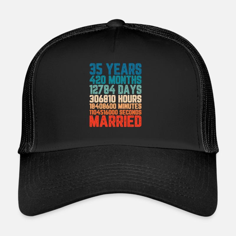 35 ans marié Mariage Mariage Dire Cadeau Casquette trucker 