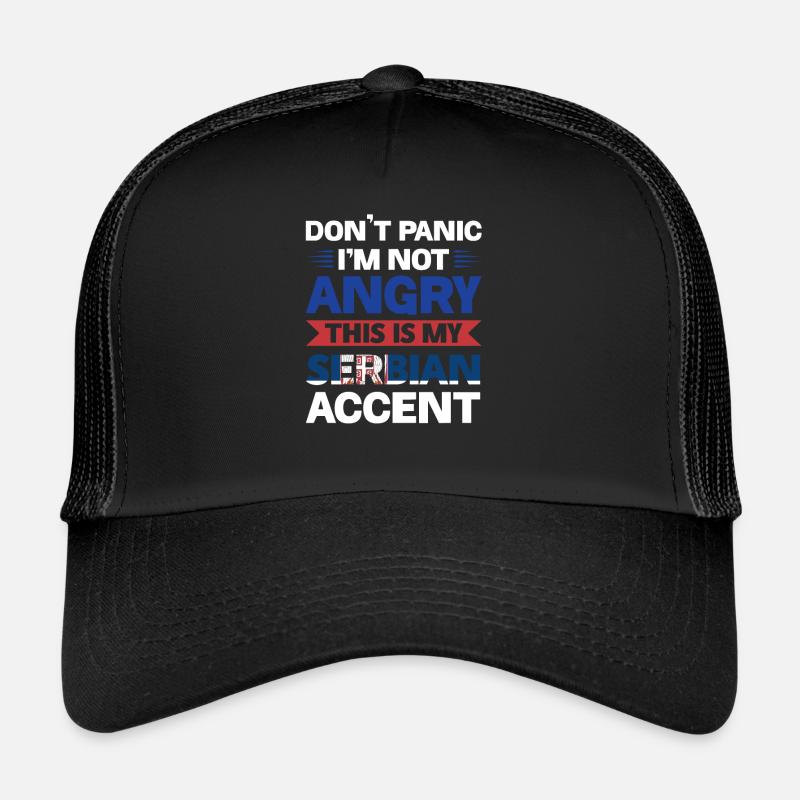Serbie Serbe Drapeau Serbe Cadeau - Casquette trucker  - noir/noir