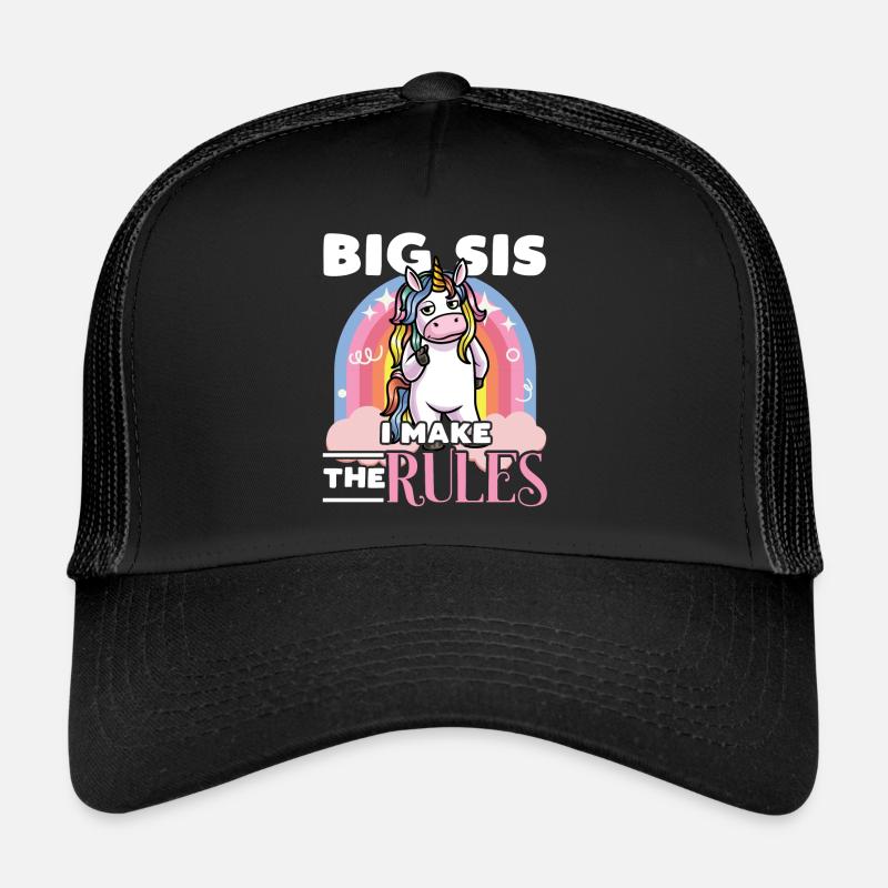 Big Sis Älteste Schwester Zwillingsschwester - Trucker Cap - Schwarz/Schwarz