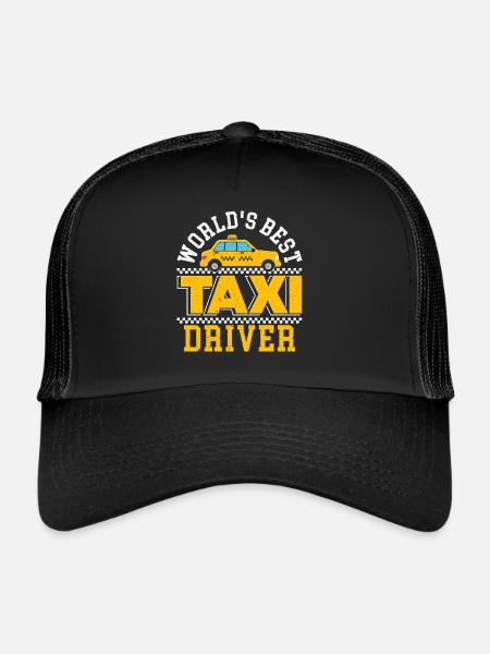 World's Best Taxi Driver Taxicab Cab Driver Cabbie - Trucker Cap - black/black - Front