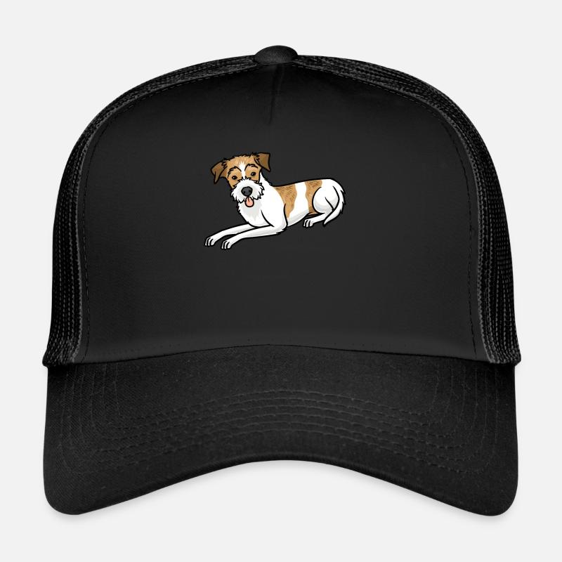 Kromfohrländer Hund - Trucker Cap - Schwarz/Schwarz