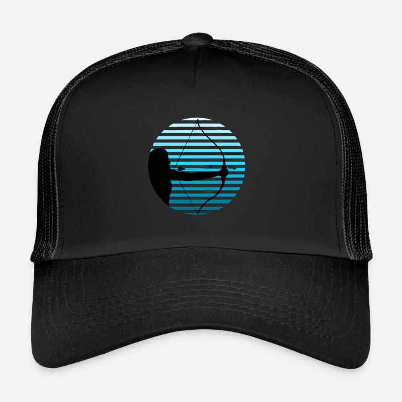 Bogenschießen Bogenschiessen Archery Pfeil Bogen - Trucker Cap - Schwarz/Schwarz