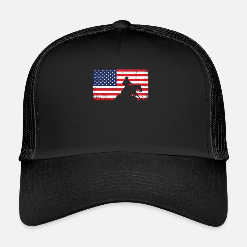 Cheval de reining - Casquette trucker  - noir/noir