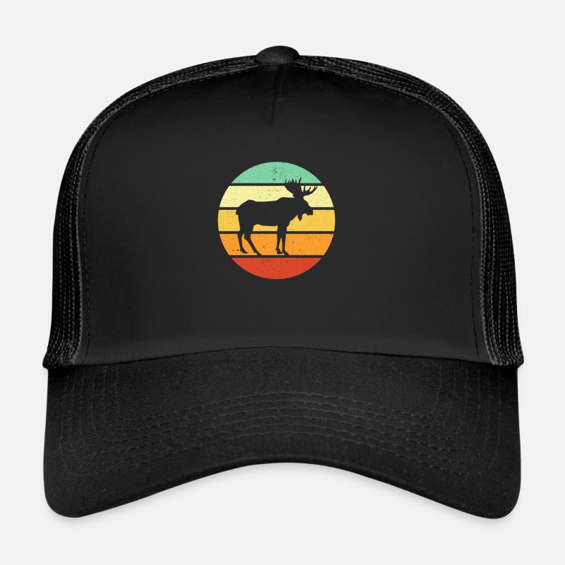 Elch - Trucker Cap - Schwarz/Schwarz