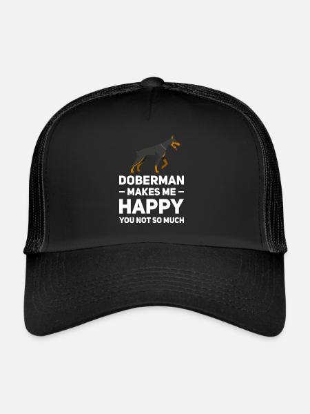 Doberman Doberman Cadeau - Casquette trucker  - noir/noir - Devant