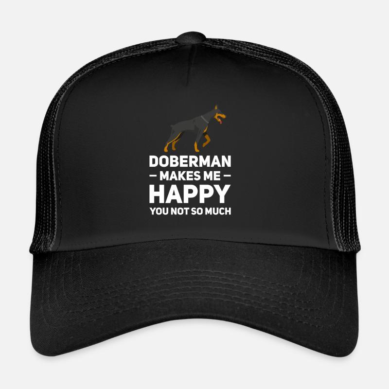 Doberman Doberman Cadeau - Casquette trucker - noir/noir