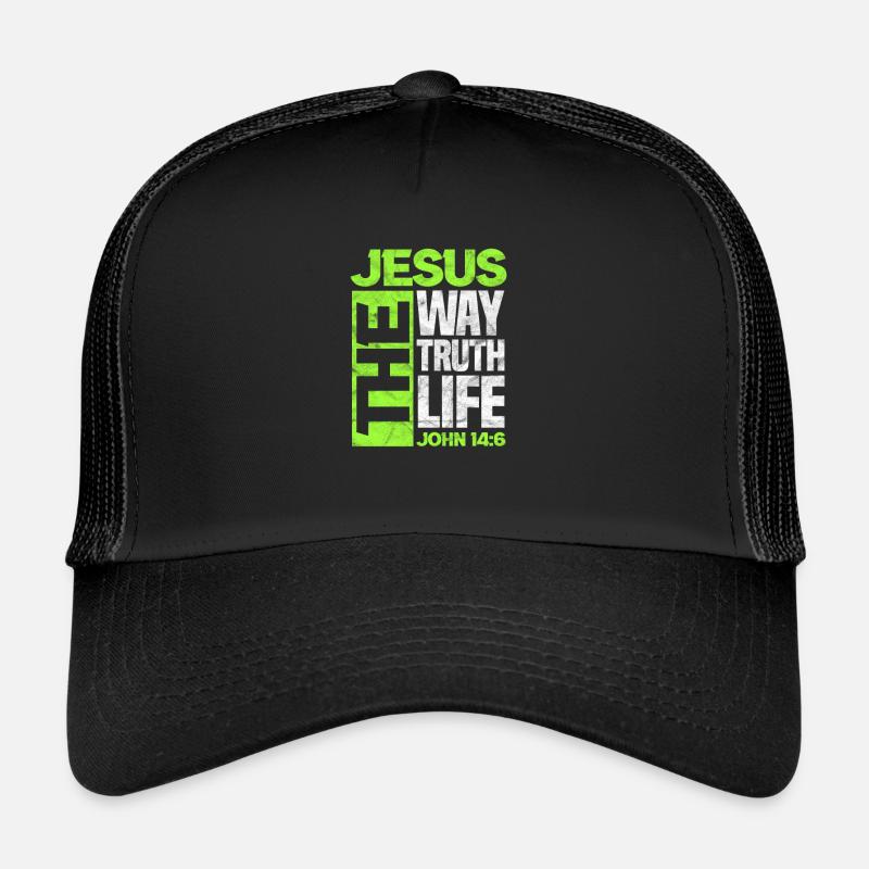 Jesus - Trucker Cap - Schwarz/Schwarz
