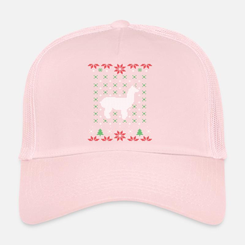 Pull de Noël moche lama Casquette trucker 