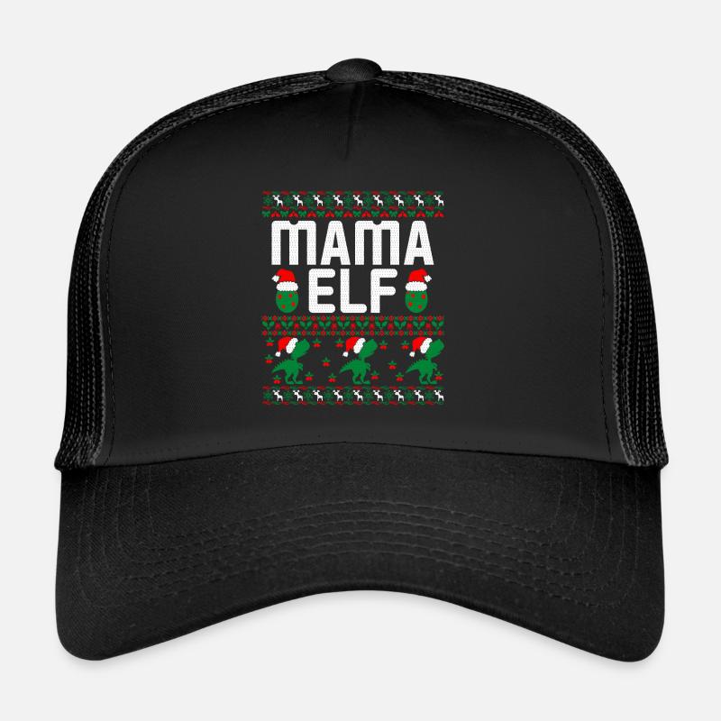 Maman elfe vilain pull de Noël Casquette trucker 