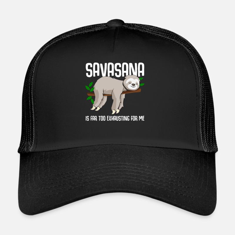 Savasana Sloth Yoga - Casquette trucker  - noir/noir