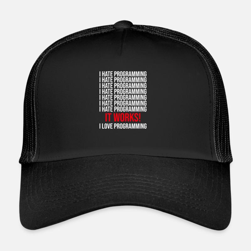 Programmeur Je déteste programmer Casquette trucker 