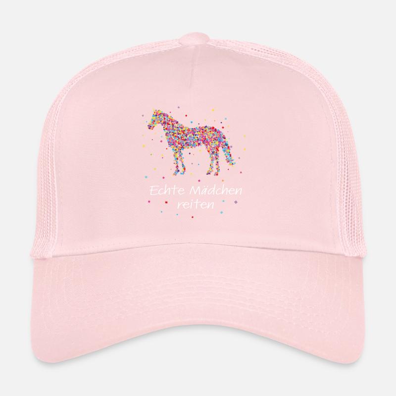 Echte Mädchen Reiten Pferd Pony Reiten Reitstunde Trucker Cap