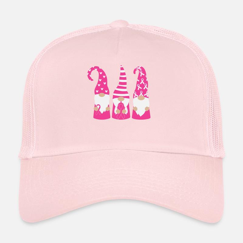 Brustkrebs Bewusstsein Kampf Krebs Rosa Gnom Trucker Cap