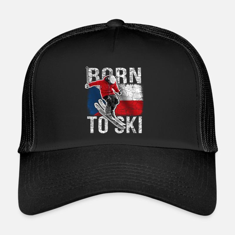 Skieurs Drapeau de la République tchèque Casquette trucker 