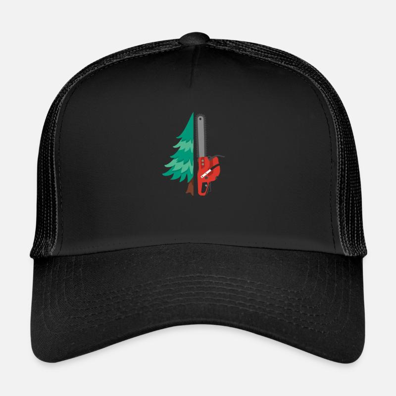Tronçonneuse Cadeau Tronçonneuse Forêt Arbre Casquette trucker 
