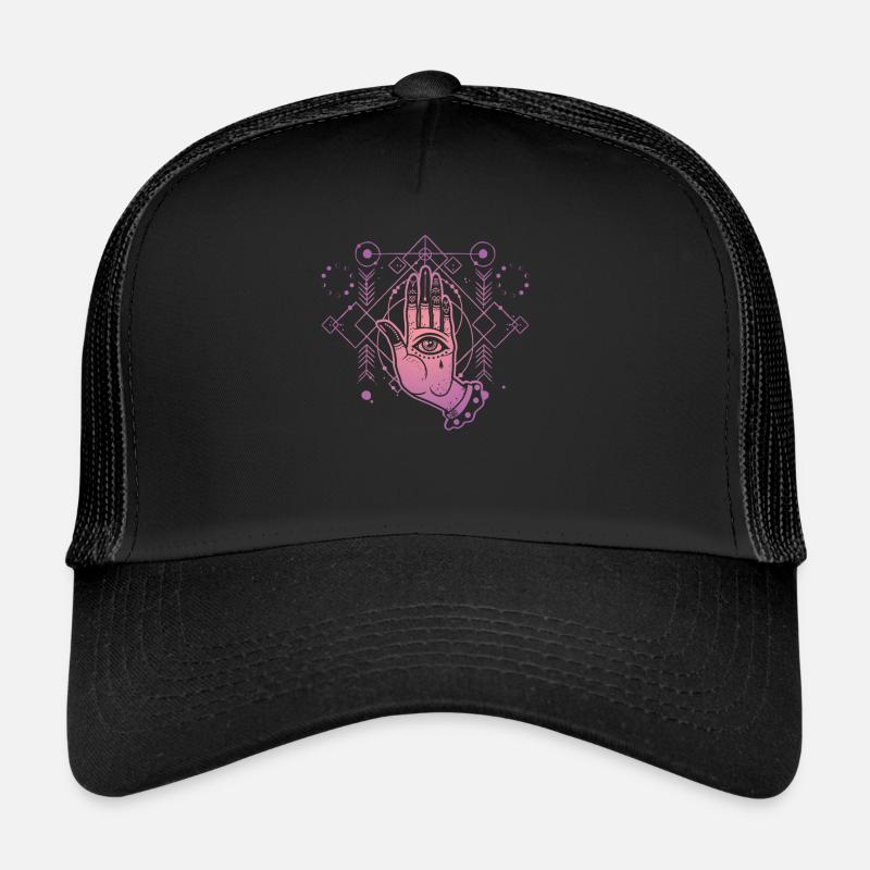 Hand Tarot sacred geometry Trucker Cap