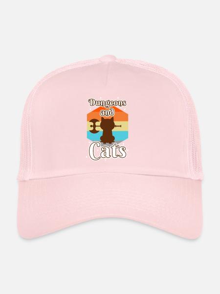 Dungeons and Cats - Trucker Cap - pale pink - Front