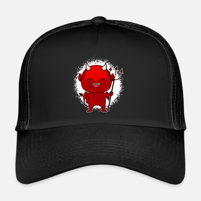 Kleiner Teufel Satan Antichrist - Trucker Cap - Schwarz/Schwarz