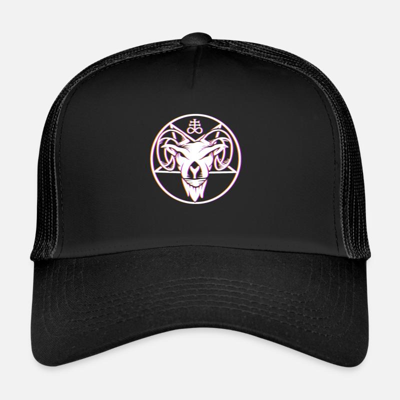 Baphomet Diable Chèvre Satan Symbole Bafomet Casquette trucker 