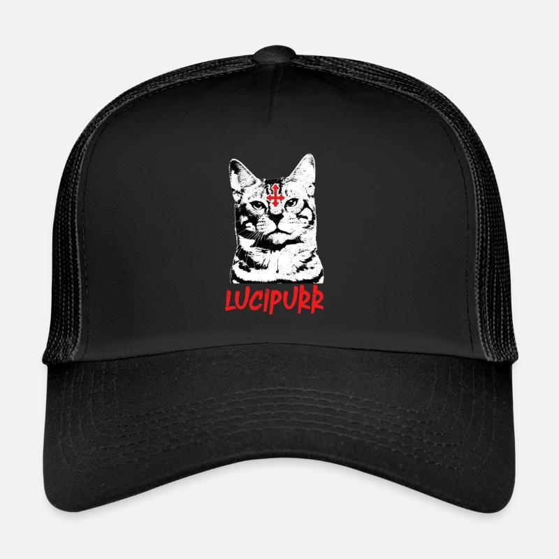 Lucipurr Rock Satan Katze Kätzchen Trucker Cap