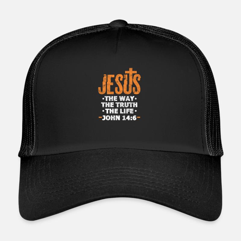 Jésus - Casquette trucker  - noir/noir