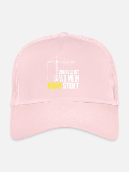 Kran Kranführer - Trucker Cap - Hellrosa - Vorne