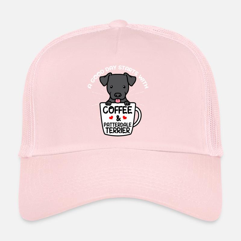 Patterdale Terrier Chien Fourrure Terrier Café Casquette trucker 