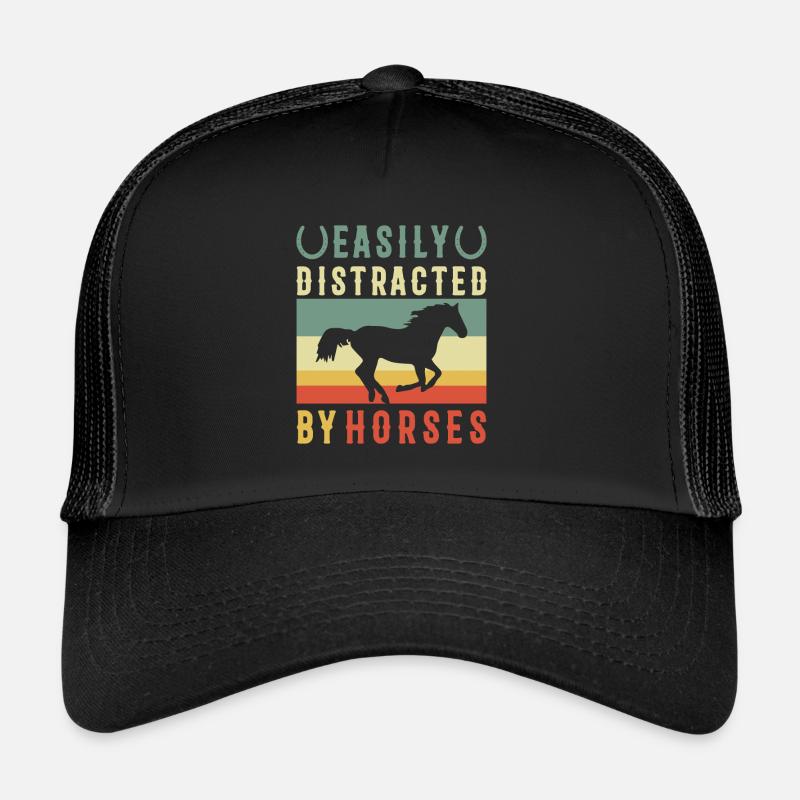 Distraction des chevaux - Casquette trucker - noir/noir