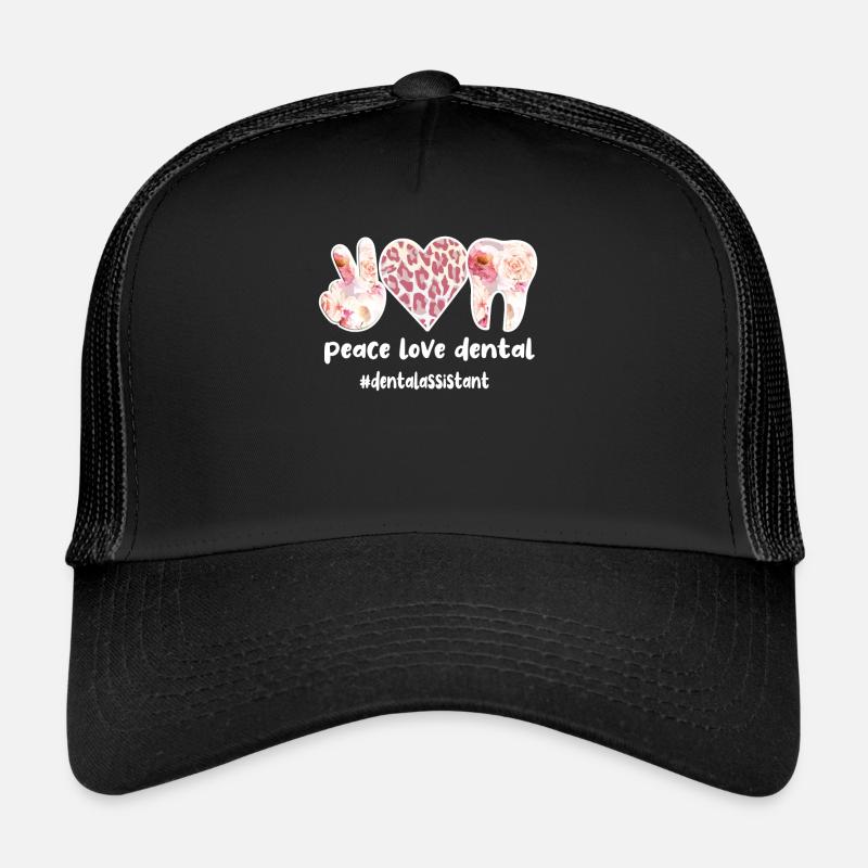 Assistant dentaire Assistant dentaire Dentiste - Casquette trucker  - noir/noir