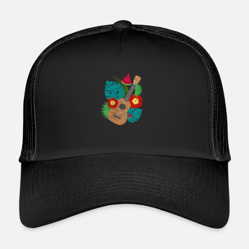 Ukulélé - Casquette trucker  - noir/noir