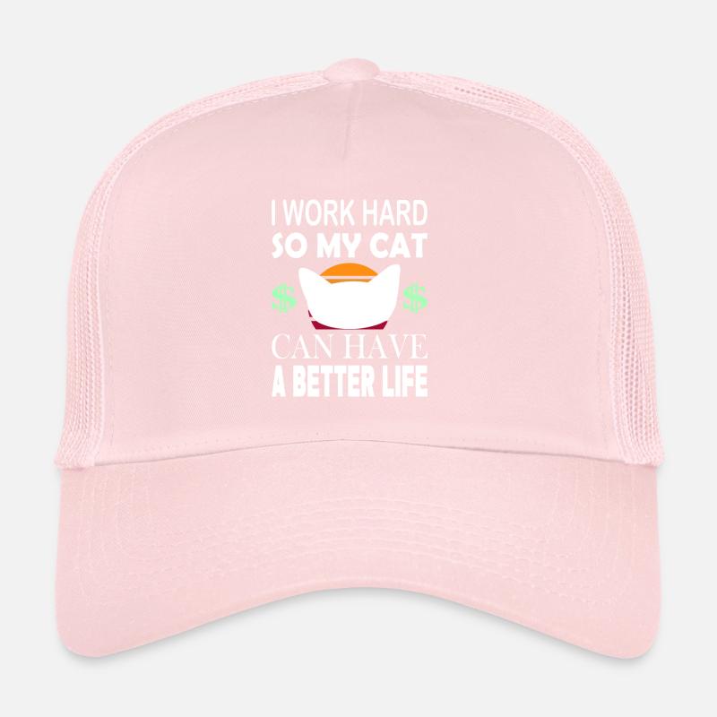 Je travaille dur pour que mon chat Casquette trucker 