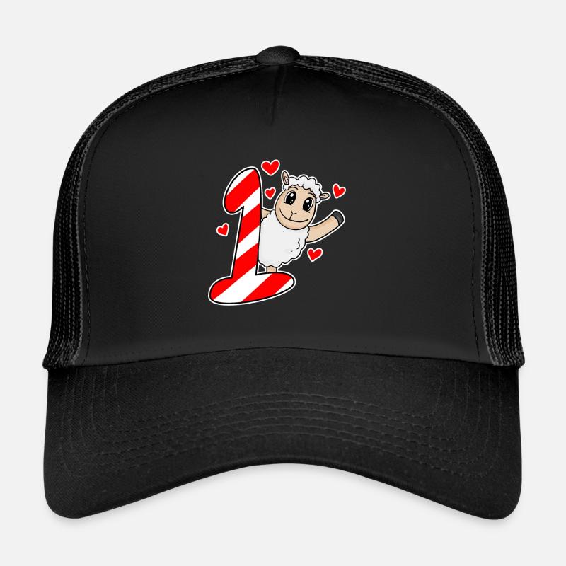 Ich bin 1 - 1. Geburtstag - Trucker Cap - Schwarz/Schwarz