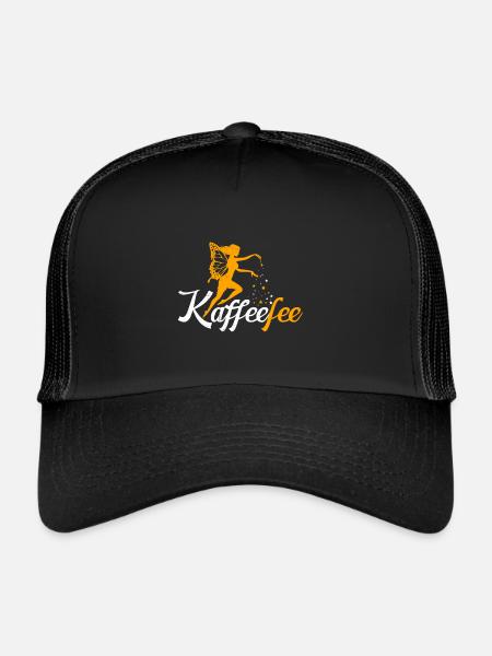Kaffeefee Kaffee Fee Kaffee Trinker - Trucker Cap - Schwarz/Schwarz