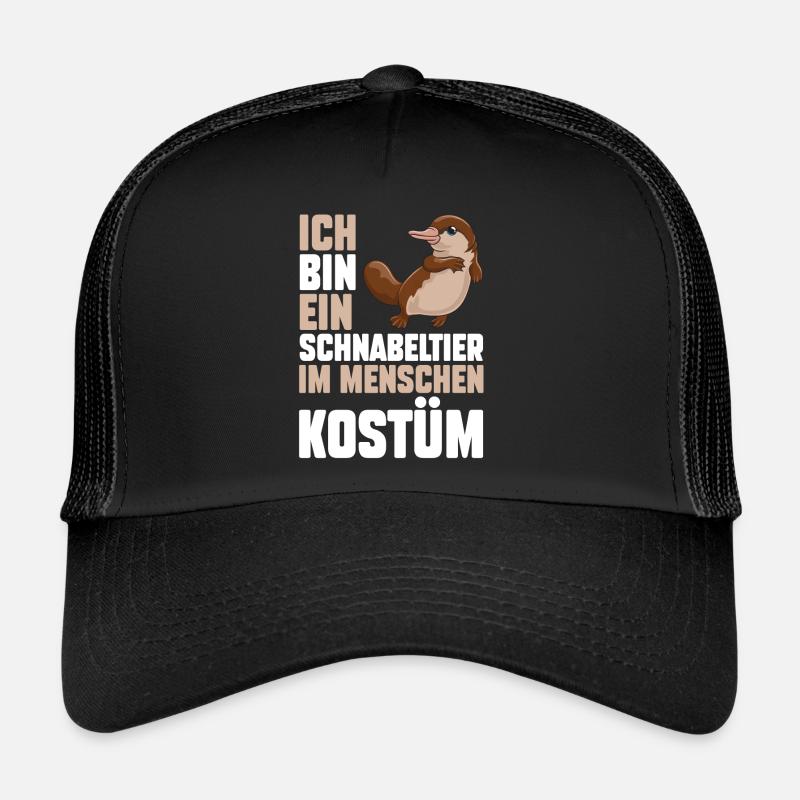 ich bin ein Schnabeltier - Trucker Cap - Schwarz/Schwarz