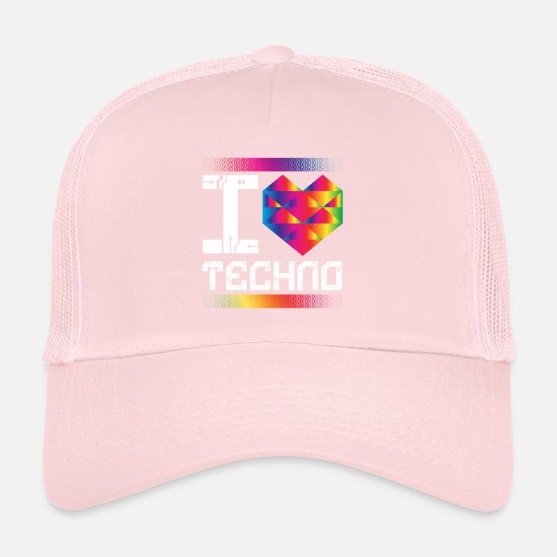Ich liebe Techno Musik Raver Trucker Cap