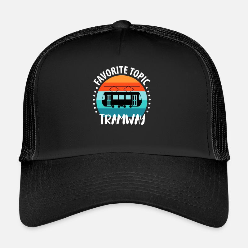 Straßenbahnfahrer Straßenbahn Stadtbahn Tram - Trucker Cap - Schwarz/Schwarz
