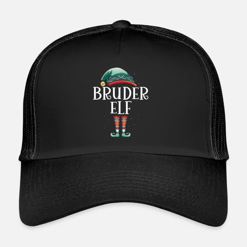Weihnachten Partnerkostüm Bruder Elf Elfe Elfen Trucker Cap