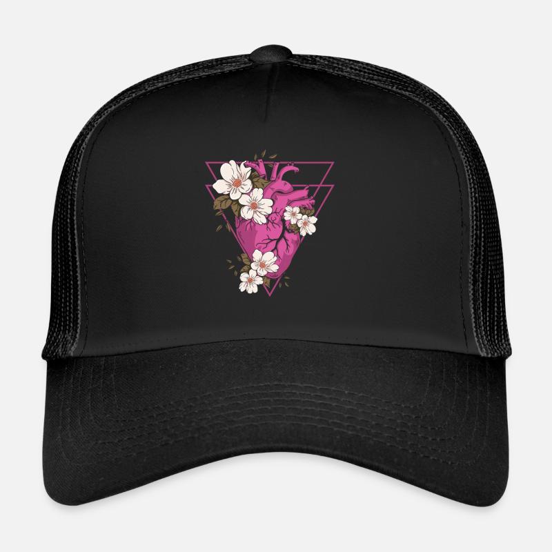 Fleurs gothiques Casquette trucker 