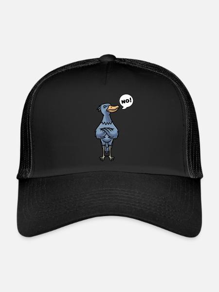 Oiseau à bec-en-sabot têtu Abu Markub - Casquette trucker  - noir/noir - Devant