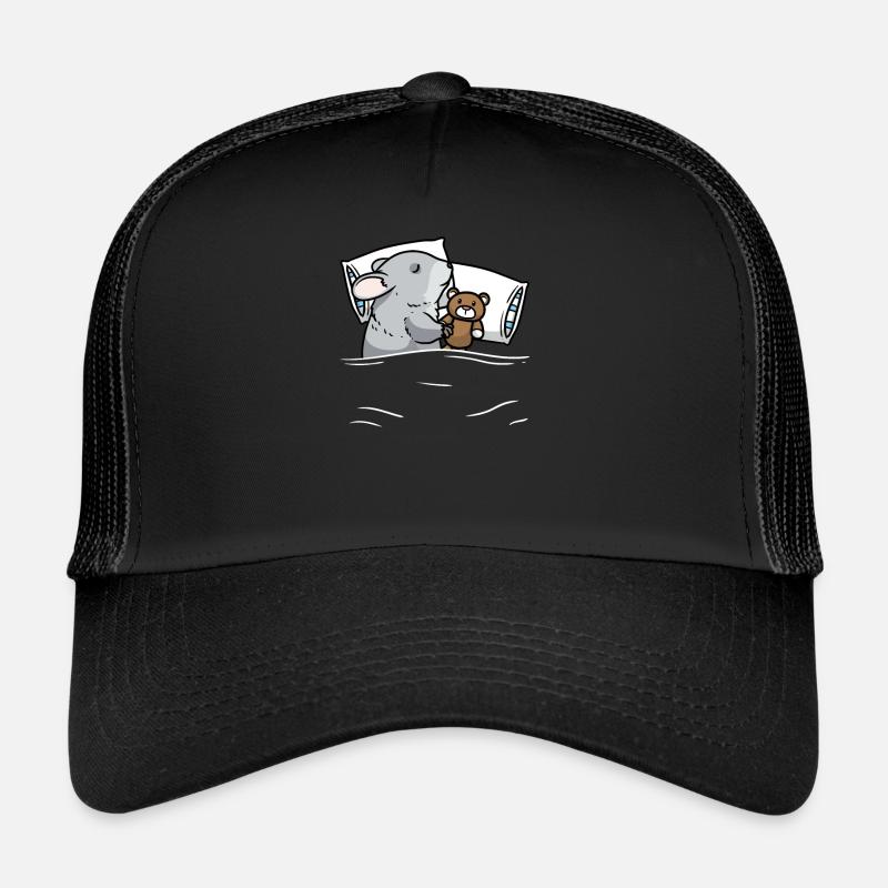 Chinchilla Schlafshirt Pyjama Chinchilla - Trucker Cap - Schwarz/Schwarz