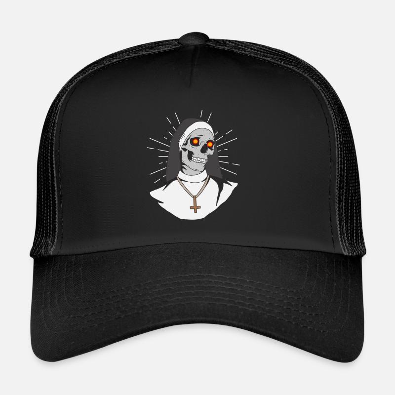 Satan Nun Antichrist Skull Satan Trucker Cap