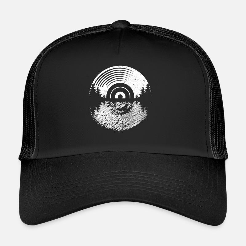 Disque vinyle Sunset Classic Music Player - Casquette trucker  - noir/noir