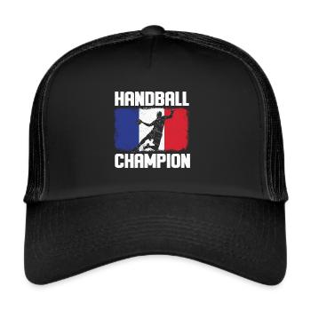 Handball Player Sport HandballEr Ballsport Sport - Trucker Cap - black/black - Front